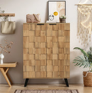 Scarpiera 80;5 x 35 x 109;5 cm effetto legno con 4 ripiani regolabili HOMVRA
