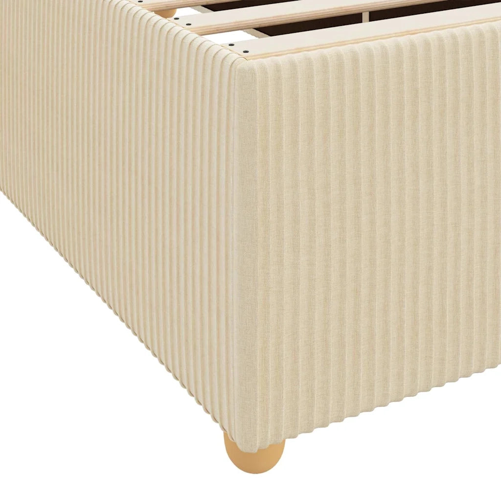 Struttura del letto con materasso Crema 90 x 190 cm Tessuto 3398332