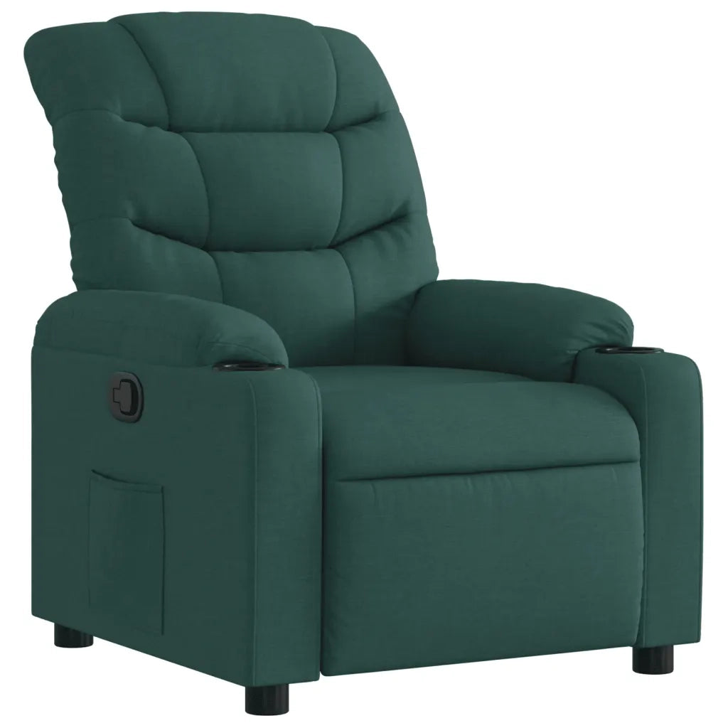 Fauteuil inclinable Vert foncé Tissu