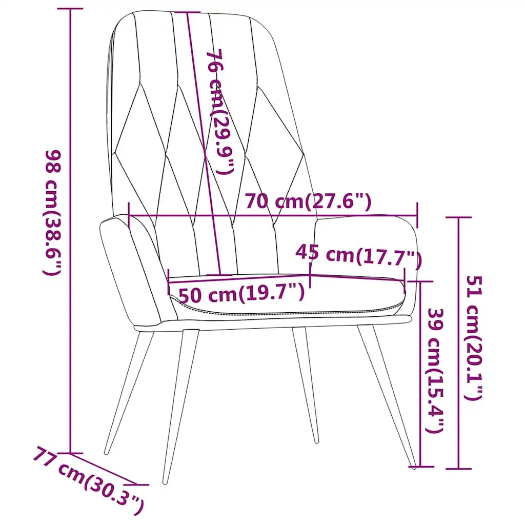 Poltrona Relax Blu in Velluto 341204