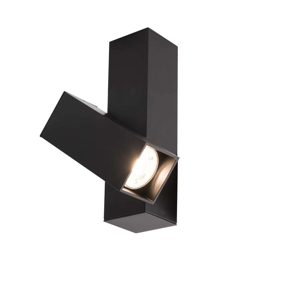 Faretto soffitto quadrato nero orientabile GU10 Shilo 8000