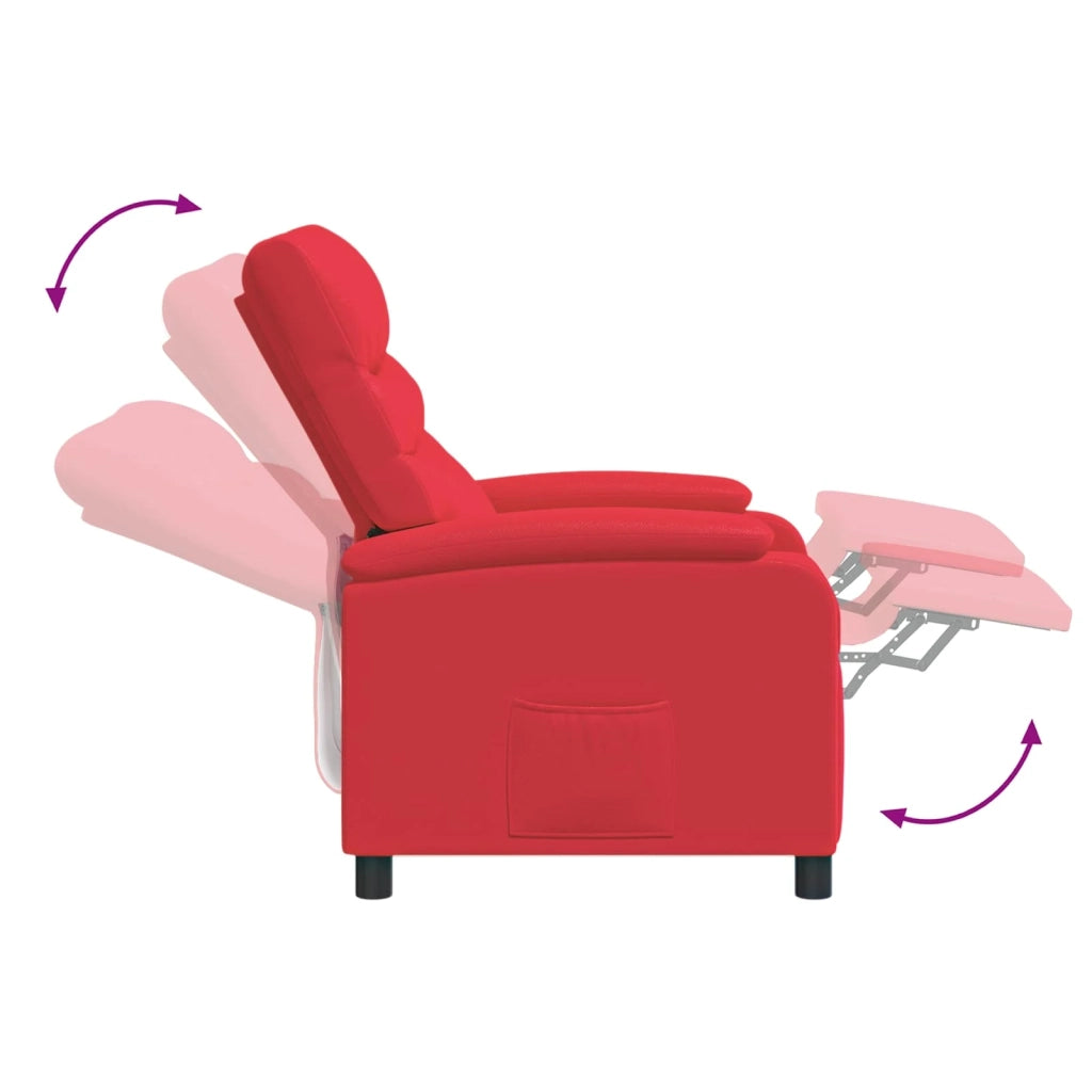 Poltrona Massaggiante Rosso Similpelle 42034906