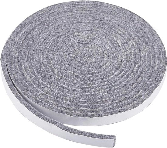 Gomma di sigillo 4,5 Ms - Sigillante per griglia 12,5 x 4mm - Nastro di sigillatura autoadesivo per grigliate ad alta temperatura per chef per cucina efficiente per copertura griglia grigio