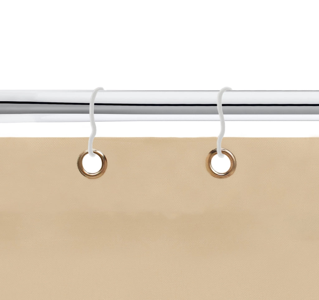 Tenda da sole tessuto resistente per balcone con anelli lavabile a caduta - Beige - 140x300 cm