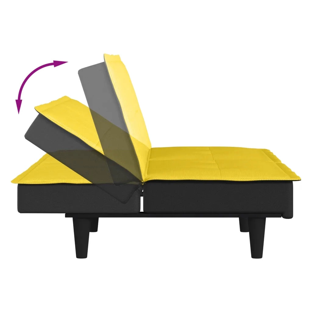 Divano letto | Sof¨¤ letto | Letto singolo Giallo Chiaro in Tessuto