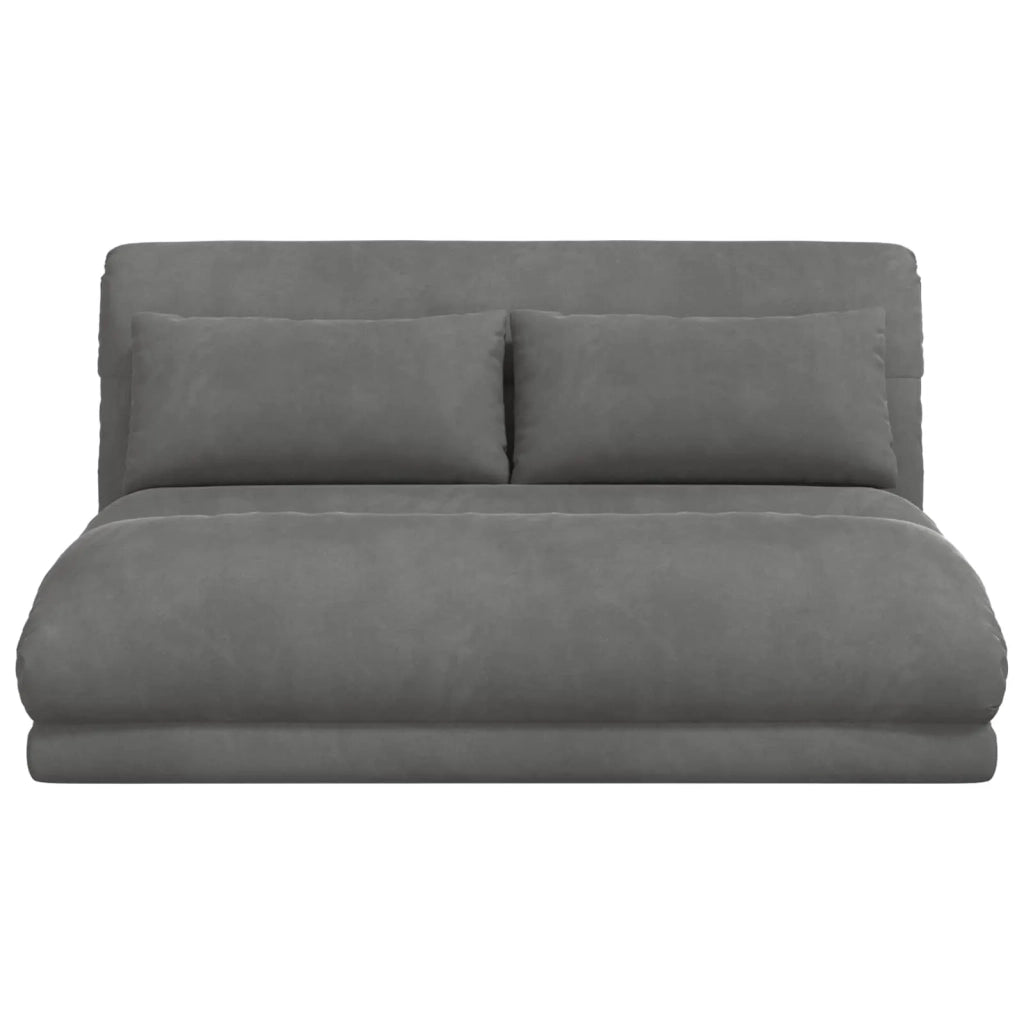 Sedia da Pavimento Grigio scuro 110 x 82 x 55 cm Velluto 42028211