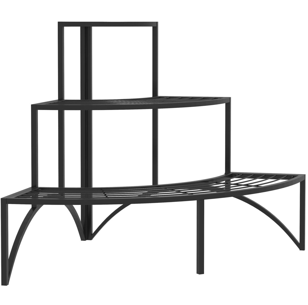 Portapiante 87 x 60 x 60 cm nero – 3 livelli, senza materasso