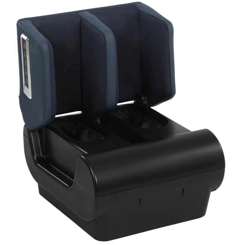 Massaggiatore per gambe 2 in 1 con calore, compressione ad aria e timer, blu