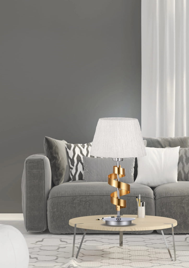 Lampada da tavolo Candellux Denis cromata, E27 46cm