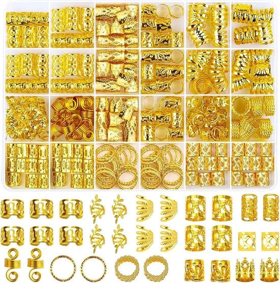 Capelli in seta per trecce e dreadlocks, oro, 290 pezzi