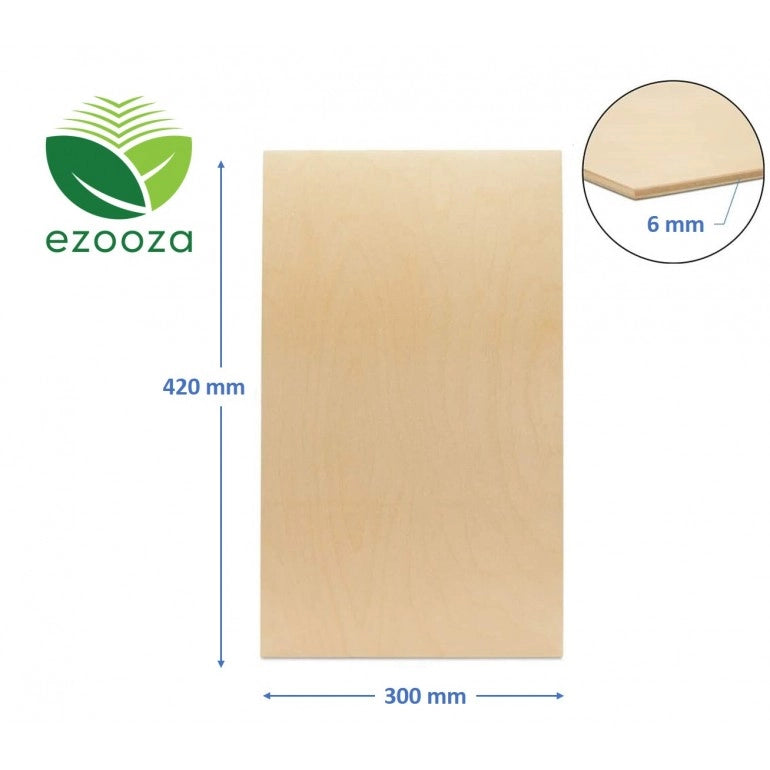 10 fogli pannello compensato 6 mm betulla baltica A3 - 297 x 420 mm
