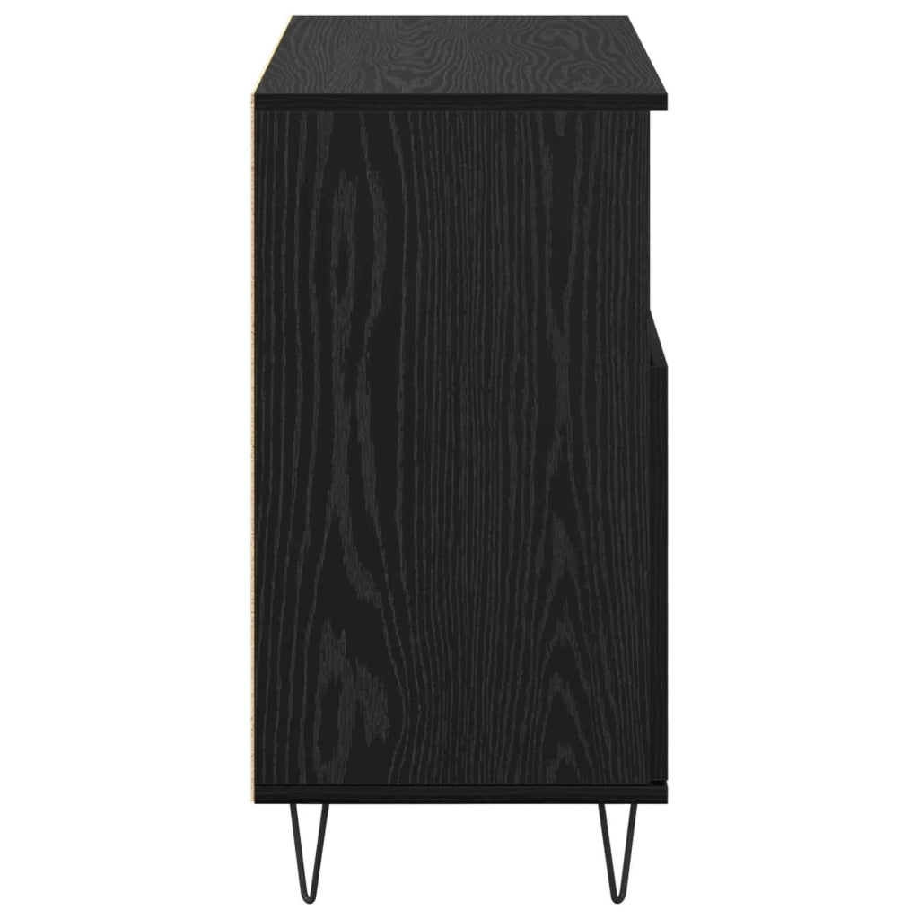 Credenza | Madia | Buffet da pranzo | Armadio da pranzo Rovere Nero 60 x 35 x 70 cm