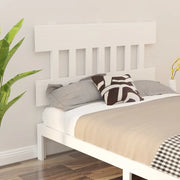 Testiera per Letto Bianca 203,5x3x81 cm Legno Massello di Pino 819141