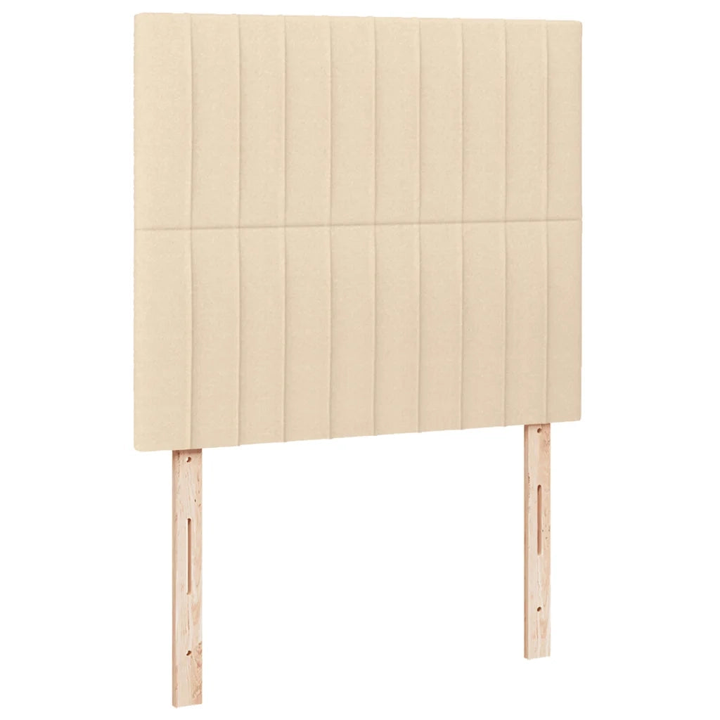 Letto a Molle con Materasso e LED Crema 120x190 cm in Tessuto 3270265