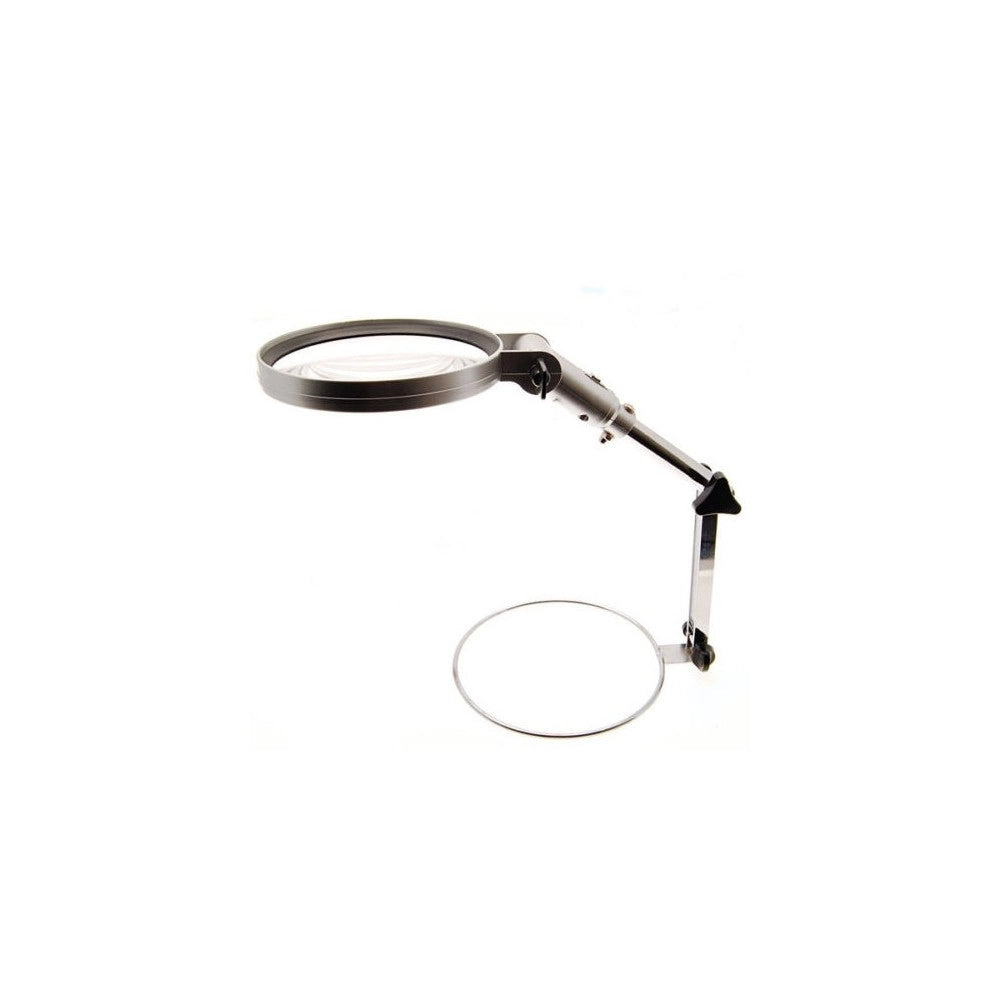 Trade Shop - Lente D'ingrandimento Pieghevole 2x 130mm Da Tavolo Con Luce Led Portatile -