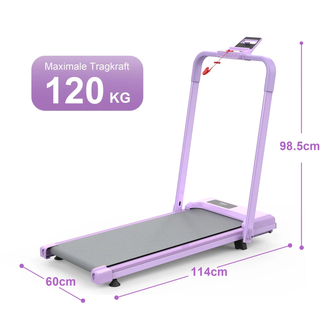 Tapis Roulant da Scrivania Compatto 2-in-1 per Camminare, Correre e Jogging, Portatile con Inclinazione, Capacità di Carico 120 kg