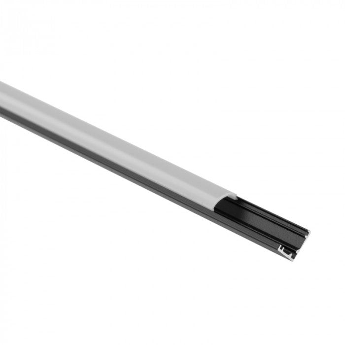 Profilo angolare LED RW02 nero diffusore opale 2m Ecolight