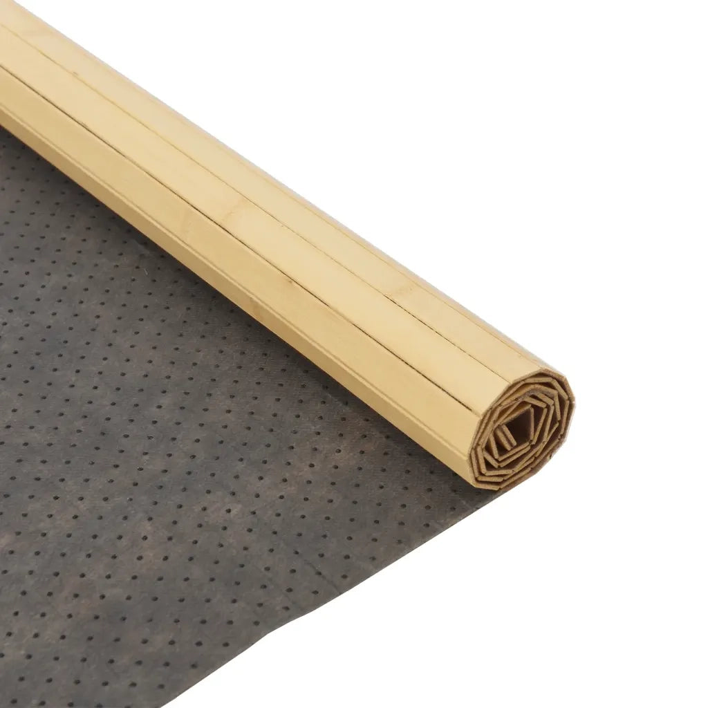 Tappeto Rettangolare Natura Chiaro 80x300 cm in Bambù 376783