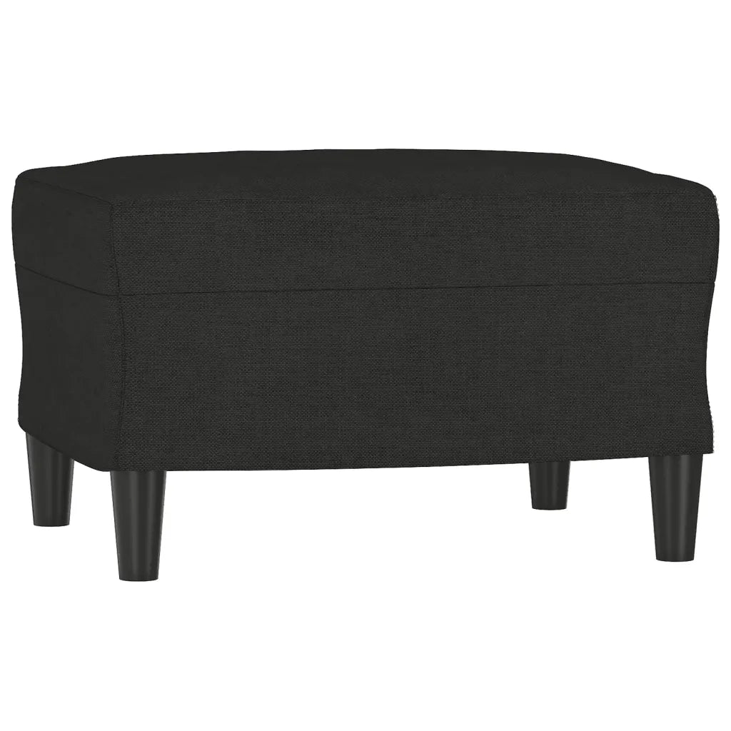 Set di Divani 4 pz con Cuscini Nero in Tessuto