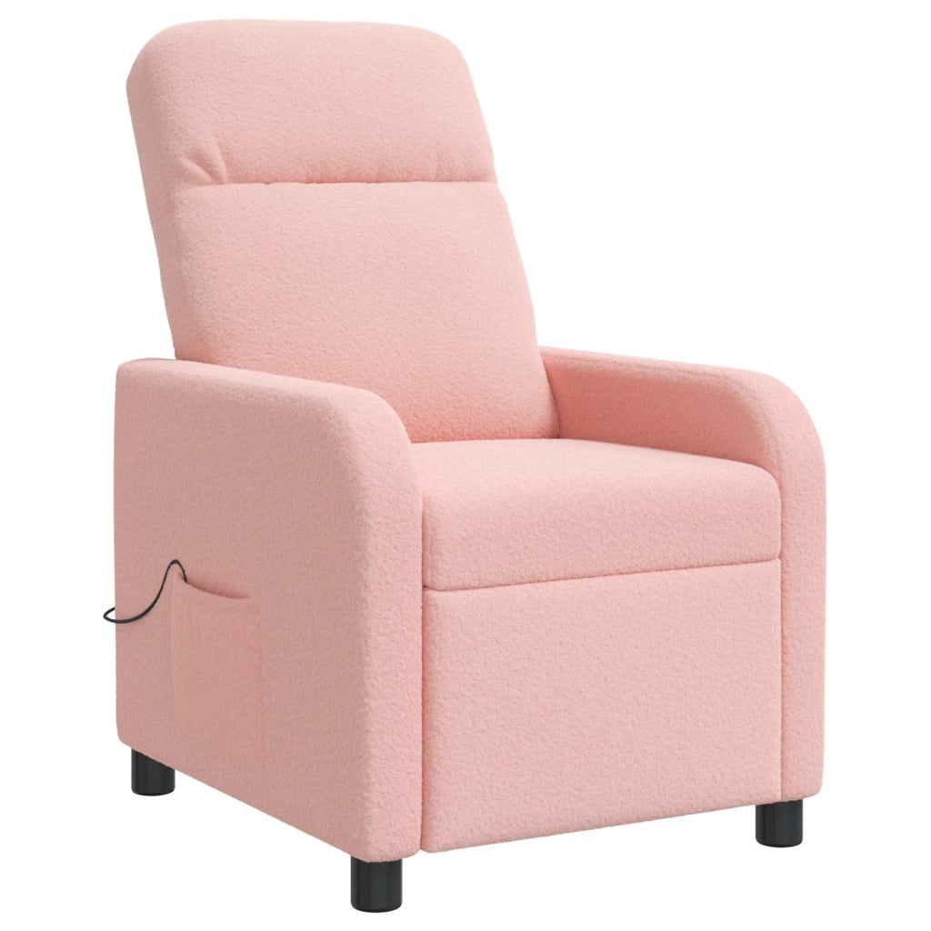 Poltrona Massaggiante Rosa Bouclé 42034953