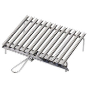Ompagrill 20640 Graticola Barbecue Acciaio Inox con Recupero Grasso e Piedini 40x35 cm colore Alluminio
