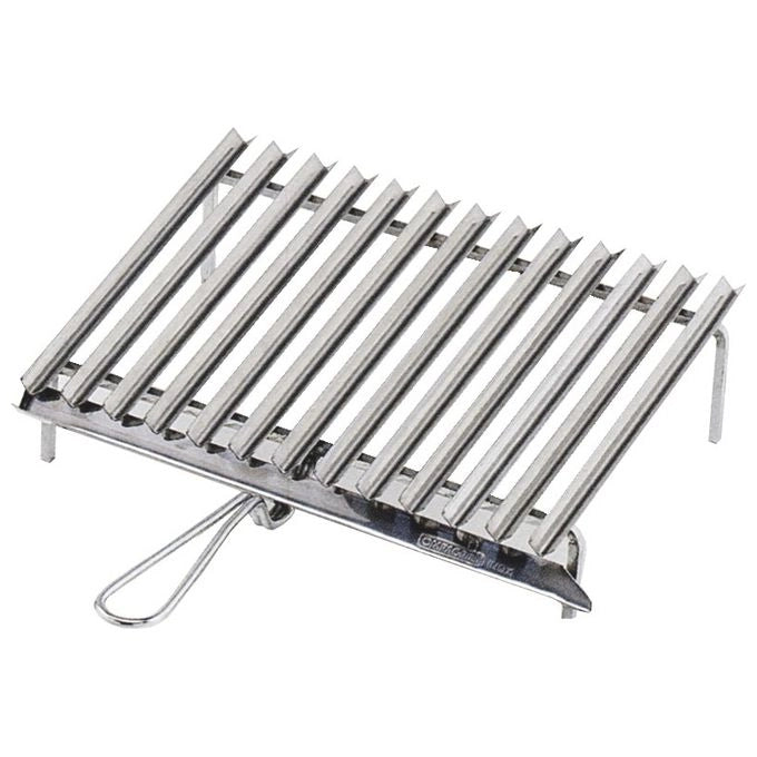 Ompagrill 20640 Graticola Barbecue Acciaio Inox con Recupero Grasso e Piedini 40x35 cm colore Alluminio
