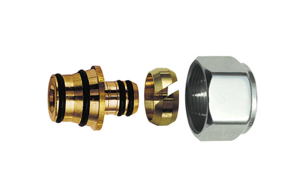 ADATTATORE PER TUBO MULTISTRATO CROMO-LUCIDO- Diam. 20 x 2- S.F.- pezzi 1