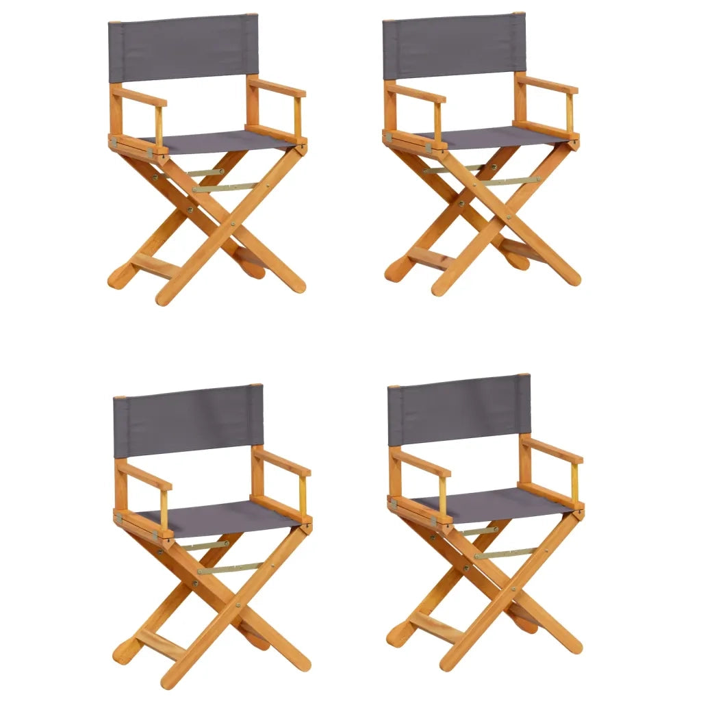 Set di 4 sedie pieghevoli in tessuto grigio scuro 3208913