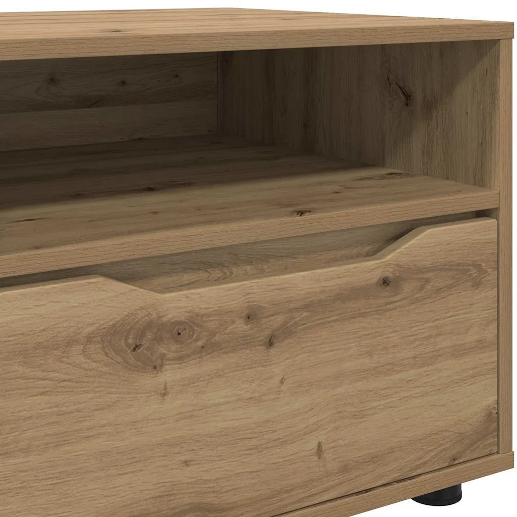 Mobile TV rettangolare moderno con pratico spazio portaoggetti 100 x 48 x 43 cm in legno multistrato rovere artigianale 02_0054670