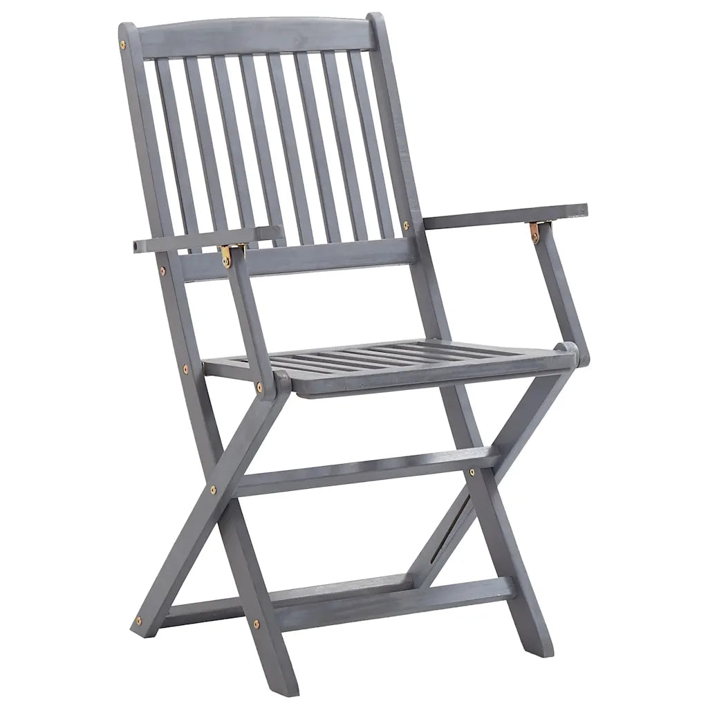Sedie Pieghevoli 6pz con Cuscini in Massello Acacia 3065415