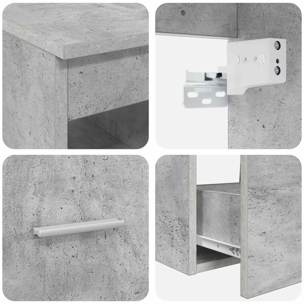 Set di mobili per il bagno 2 pz Grigio Cemento 3403931