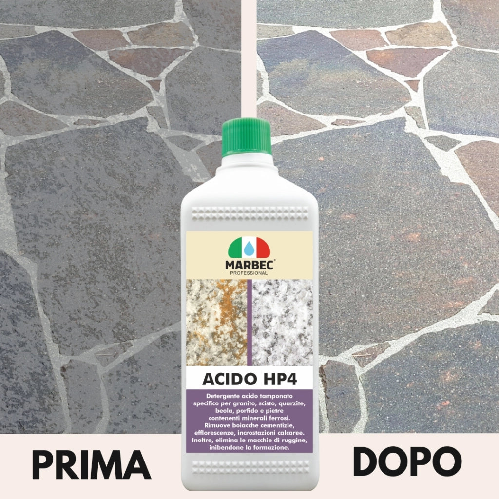Detergente Acido tamponato per profido e granito ACIDO HP4    1LT