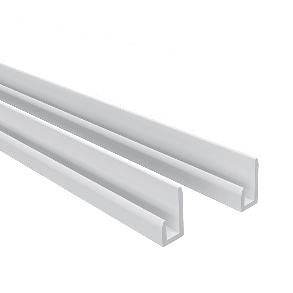 100x210 cm Pannello Doccia Realizzato in Alluminio Spessore 3mm con Profili Finitura Bianco Alba per Rivestimento Parete Bagno