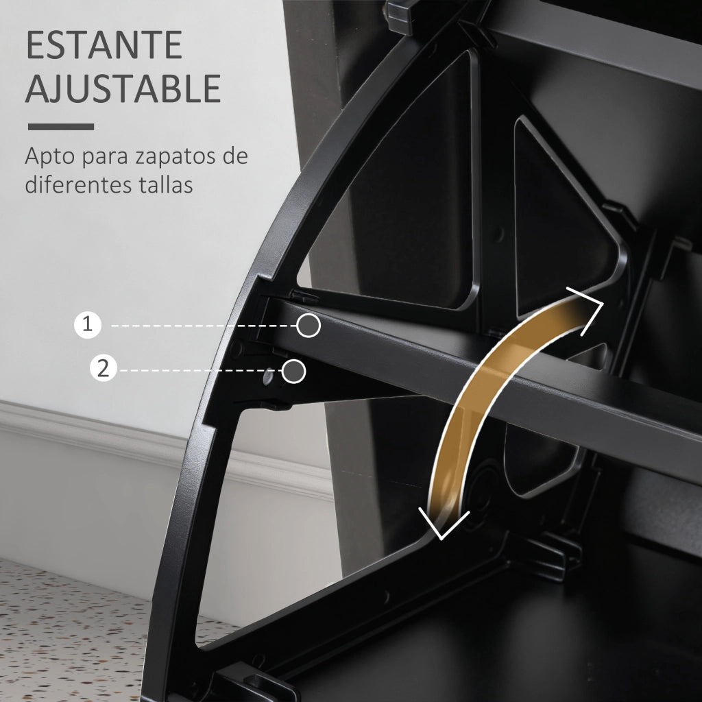 Set Ingresso con Specchio e Appendiabiti ¨C Zephmum ¨C 2 Pezzi Nero