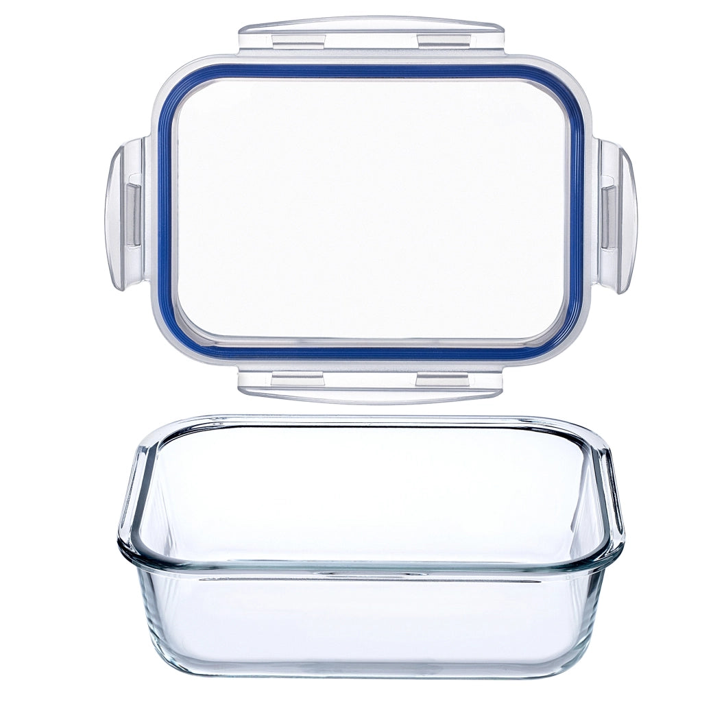 Contenitore per alimenti in vetro KADAX da 1040 ml con coperchio, ideale per il pranzo.