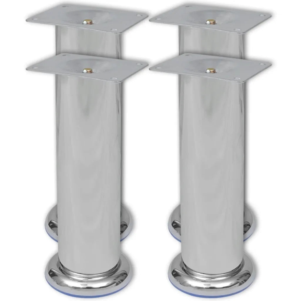 Set 4 gambe rotonde per sofa cromate 180 mm 242159