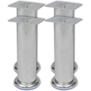 Set 4 gambe rotonde per sofa cromate 180 mm 242159