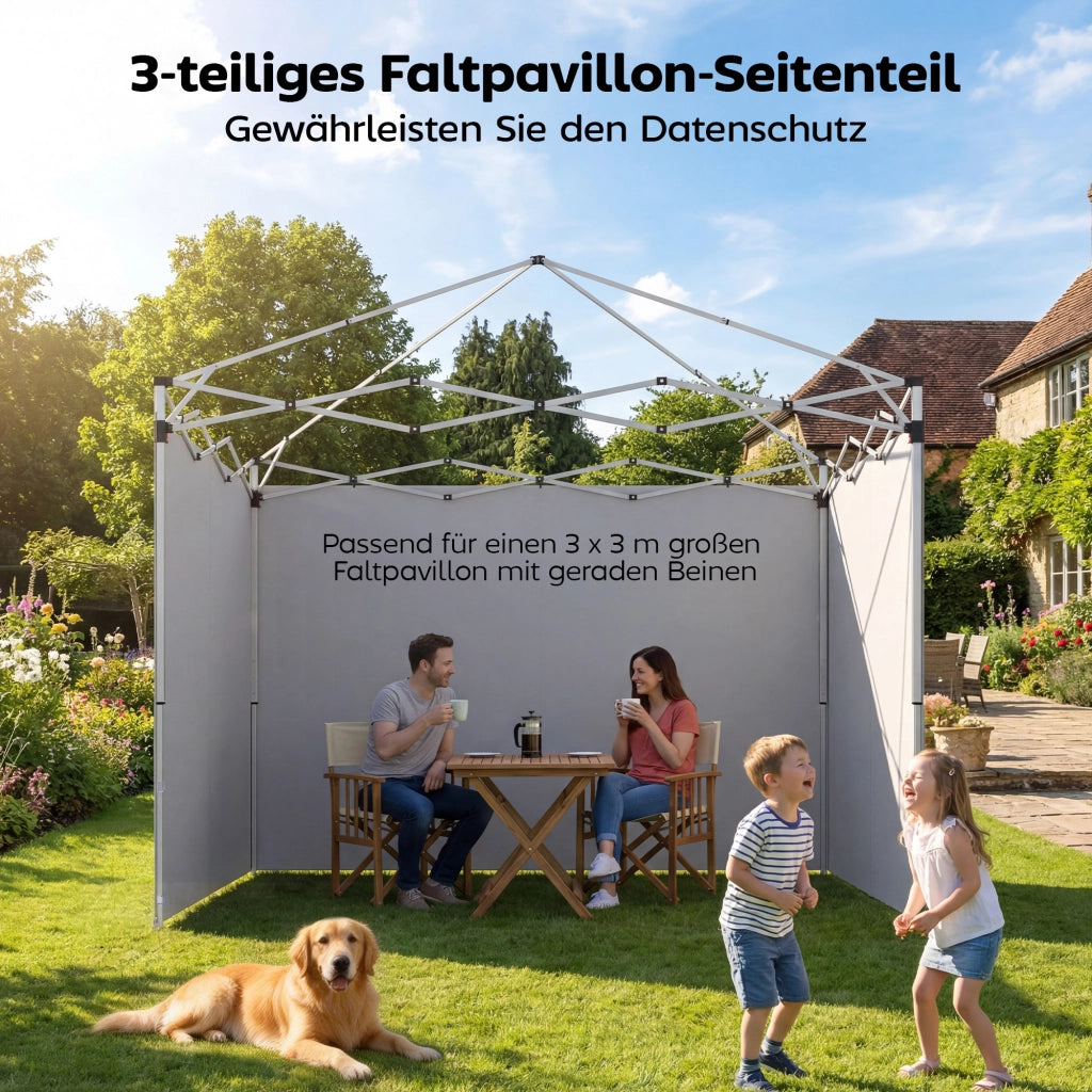 Set 3 Pezzi per Gazebo ¨C Minimal ¨C Grigio Chiaro