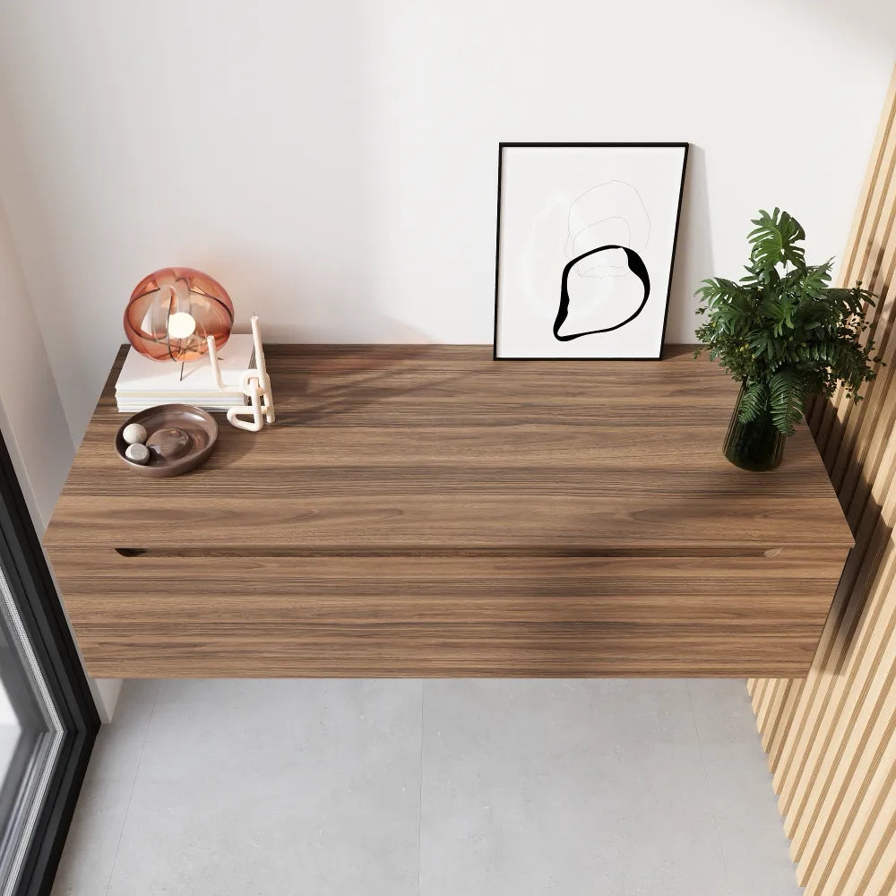 Cassettone scorrevole 120cm rovere scuro chiusura soft-close | Bako