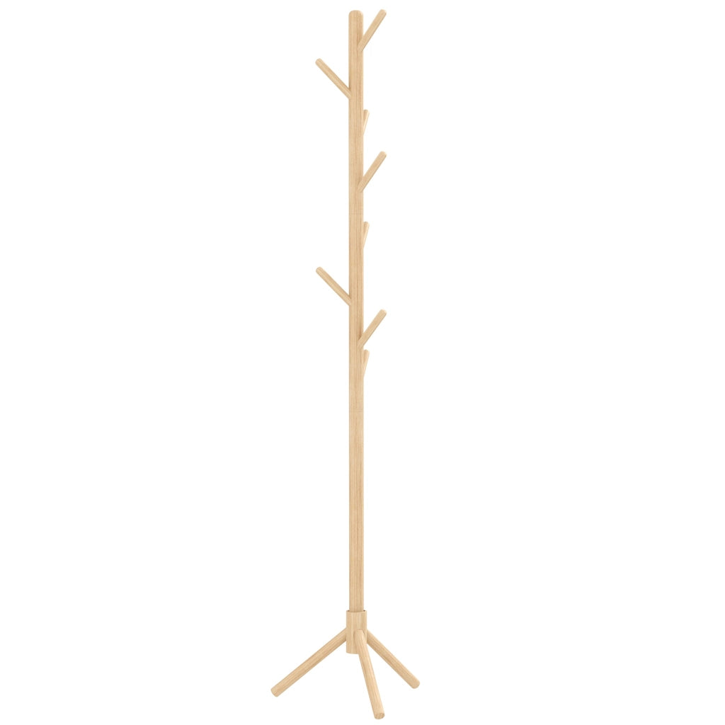 Appendiabiti a forma di albero ¨C Xylo ¨C legno naturale con 8 ganci, 40x40x165 cm