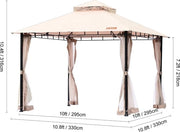 Pavilione Opvouabile - 330x330x316cm - Beige