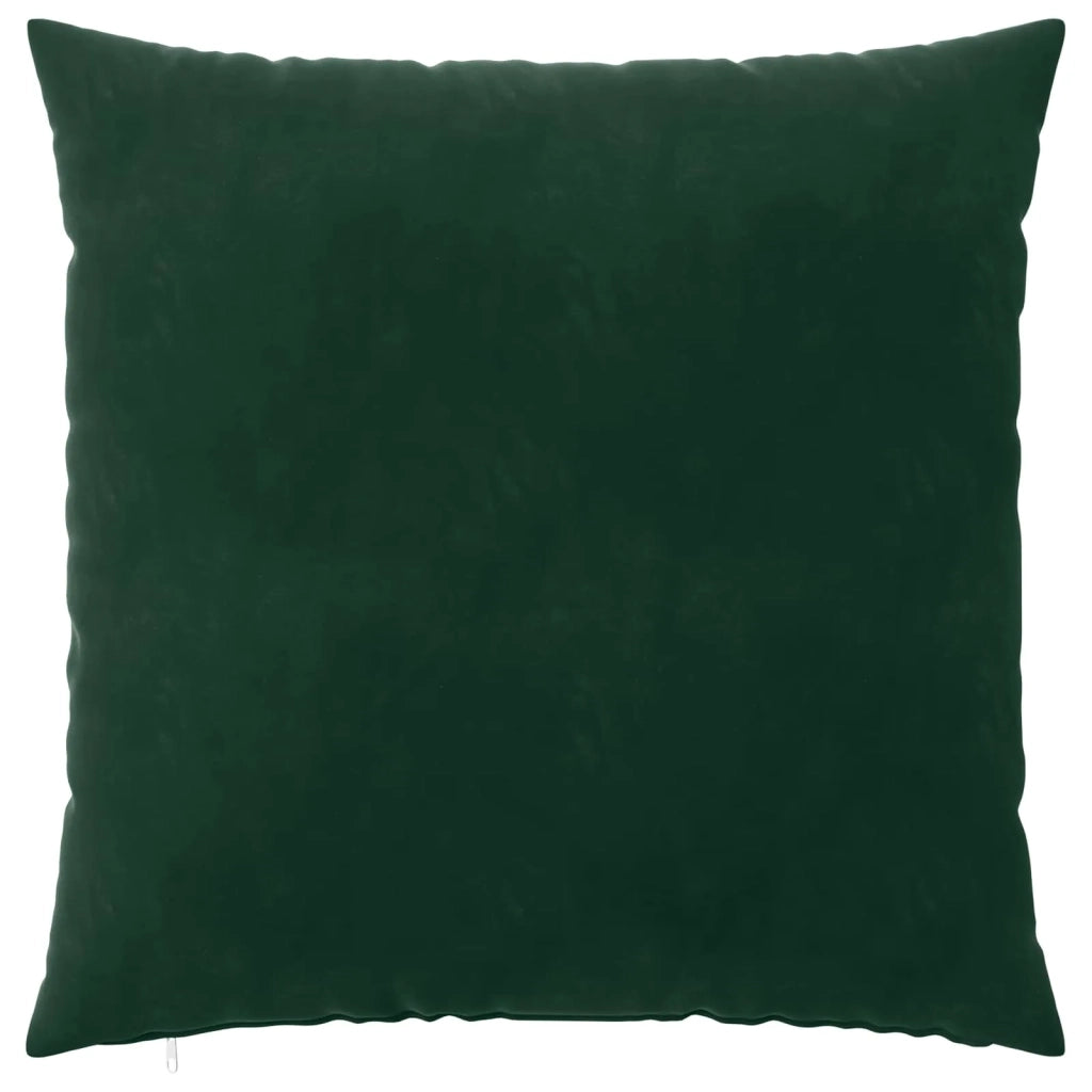 Federa 2 pcs HEERLEN Verde Scuro 80 x 80 cm Velluto 913527