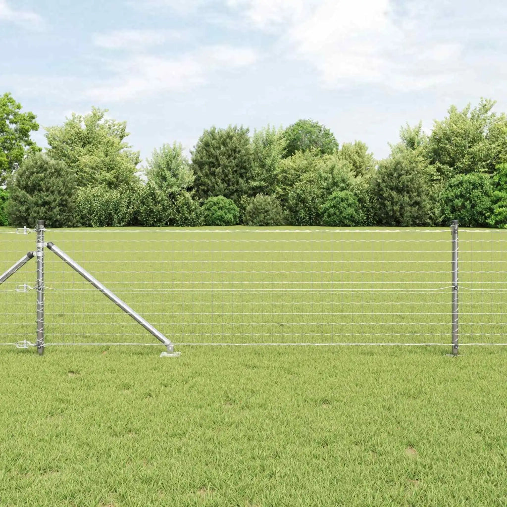 Palo della recinzione 26 pcs Grigio 3,2 x 3,2 x 125 cm