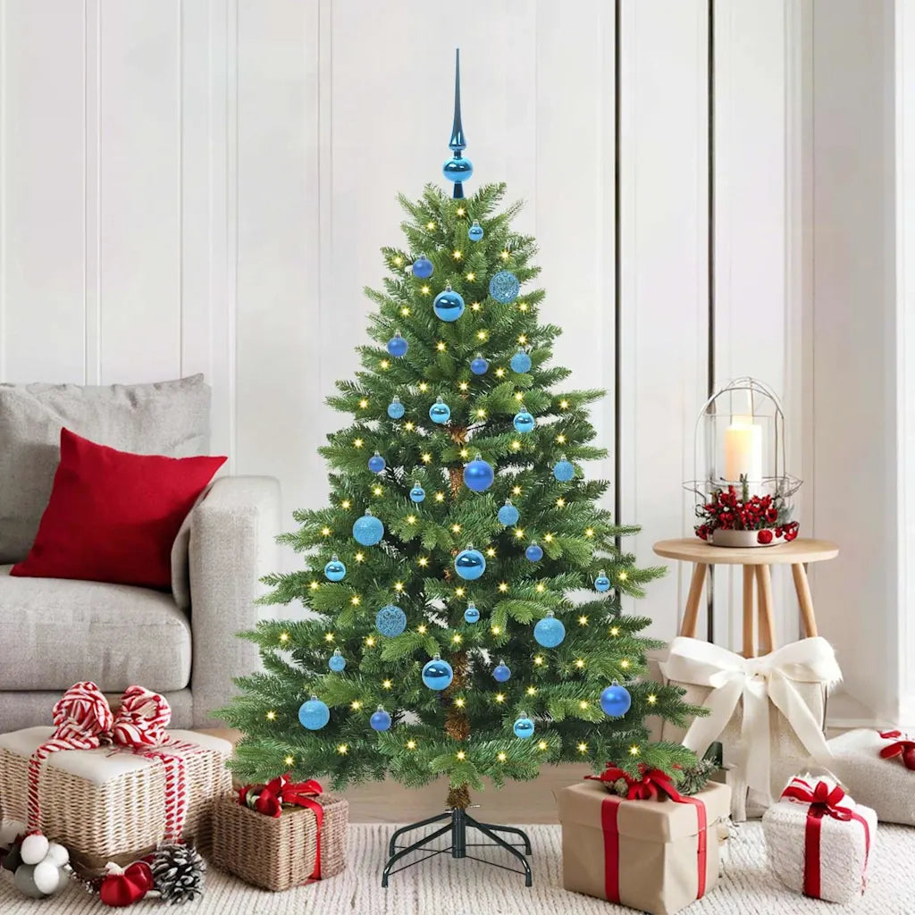 Albero di Natale artificiale con 150 LED Verde 150 cm PE e PVC 3397543