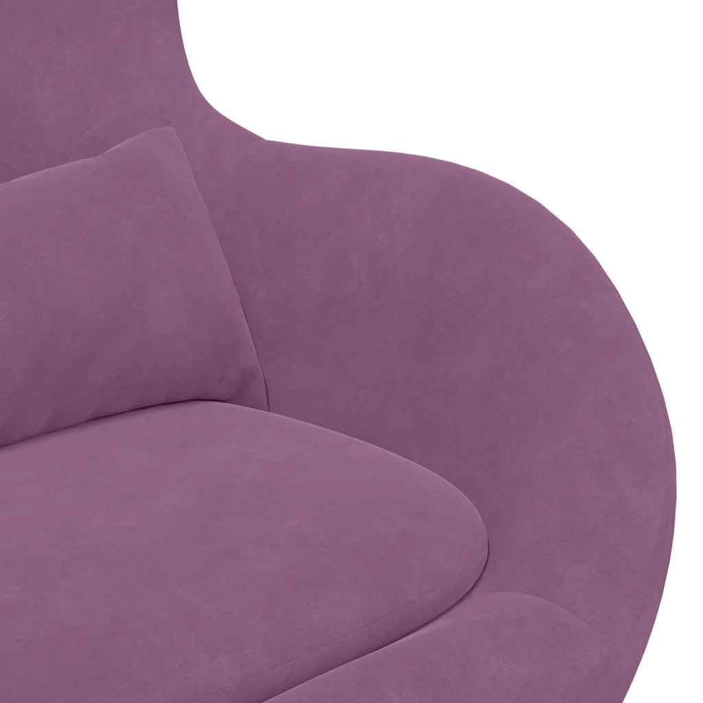 Poltrona | Sedia Relax uovo Viola Velluto