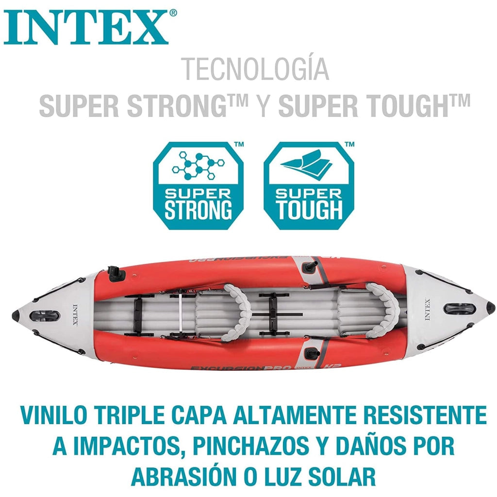 Canoa Gonfiabile 2 Posti Intex Excursion Pro 384 x 94 x 46 cm