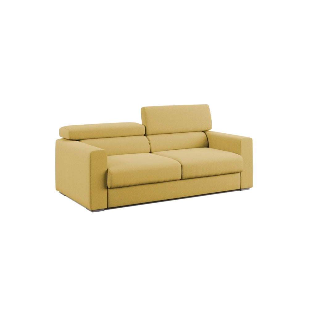 Dylan Divano con pouf estraibile 188 cm giallo