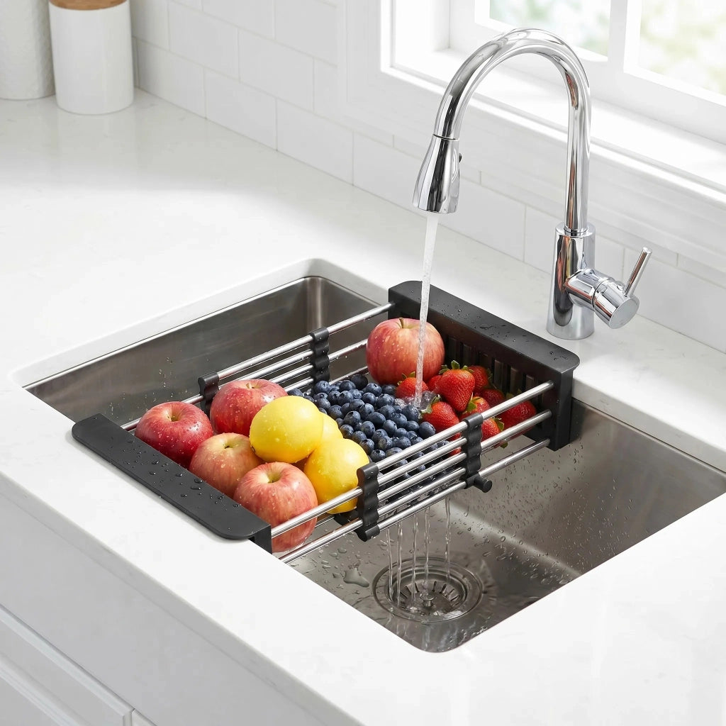 Scolapiatti Telescopico Per Lavello Rea P14487 Black