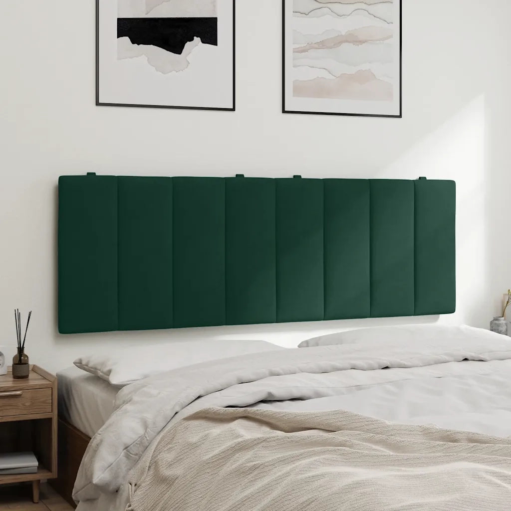 Cuscino Testiera Hanko Verde Scuro 120 cm in Velluto CFW3119037