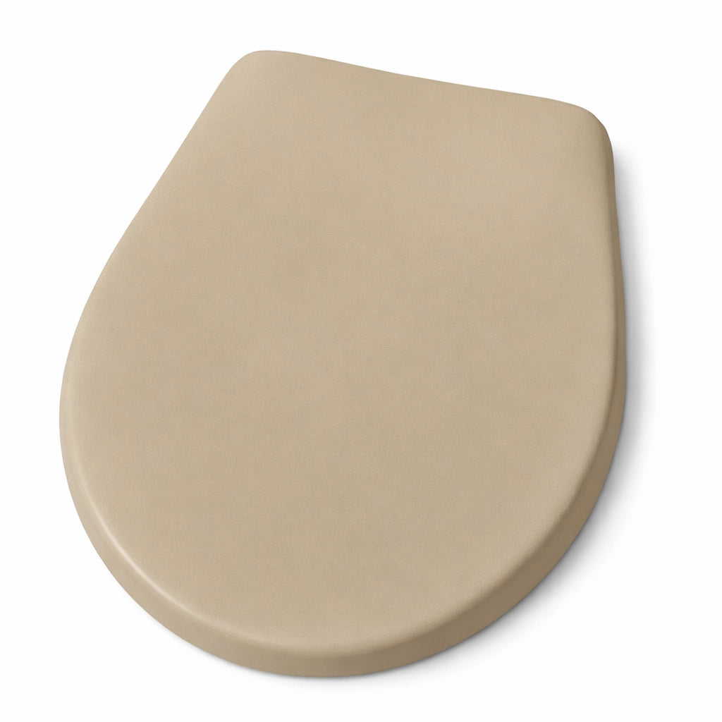 Copri Water Universale Sedile WC in PP Beige 1200gr Cerniere Regolabili forma D